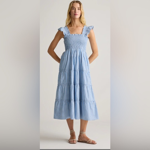 Quince Dresses & Skirts - NWT Quince organic cotton smocked midi dress